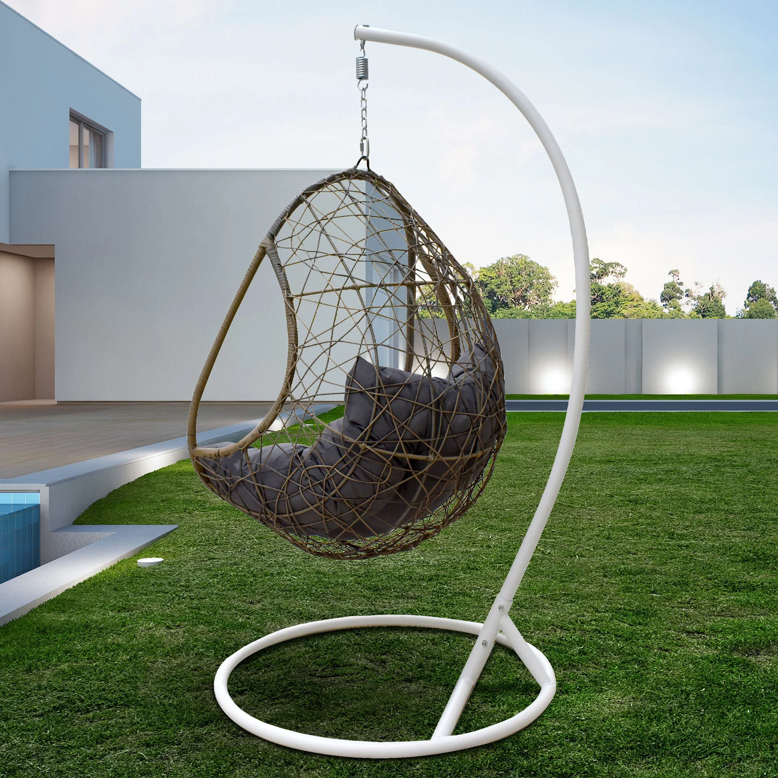 Jessica Furniture Rocking Egg Chair - Grey - Nurns