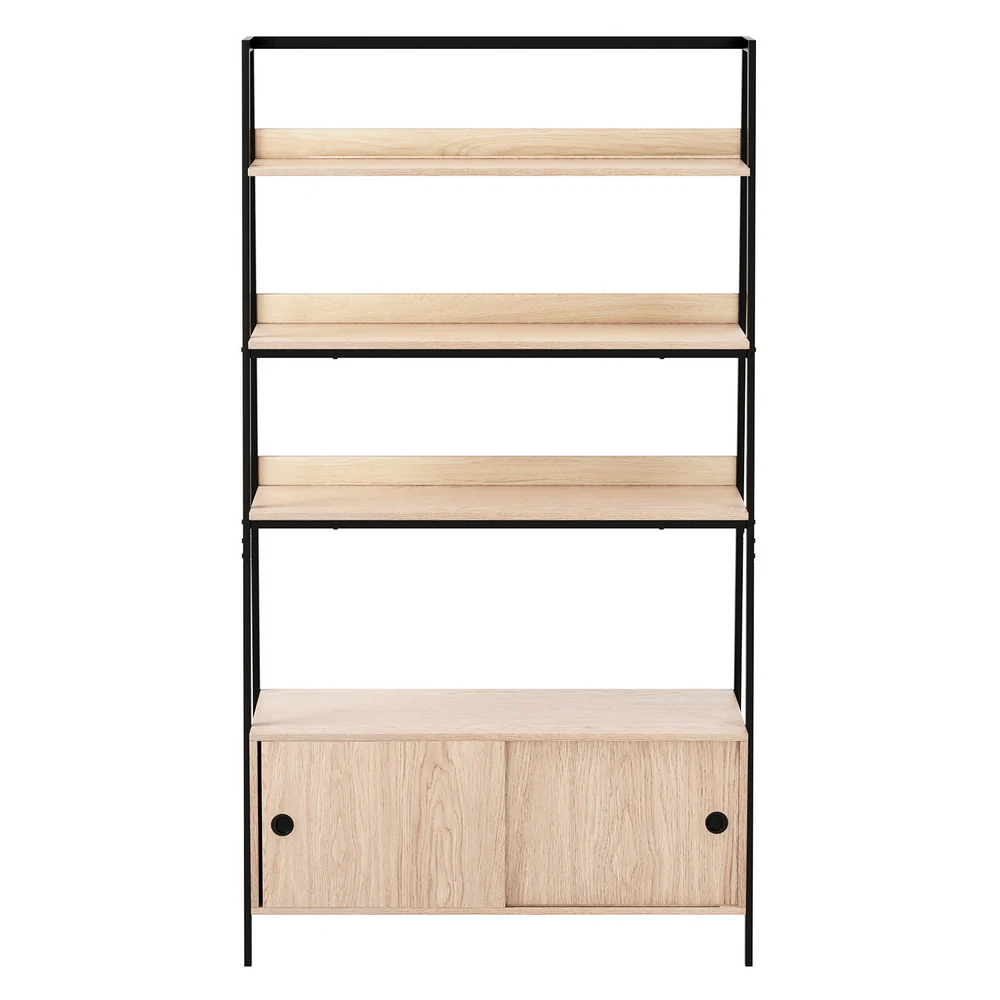 Artiss Bookshelf 5 Tier Cube Cabinet Mira Oak - Nurns