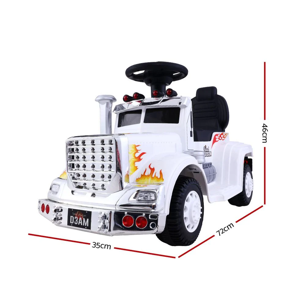 Ride On Cars Kids Electric Toys Car Battery Truck Childrens Motorbike Toy - White - Nurns
