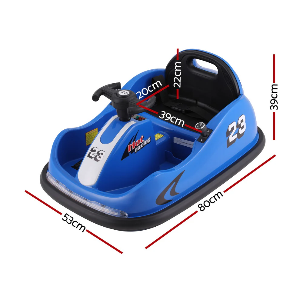 Kids Ride On Car Bumper Kart 6V Electric Toys Cars Remote Control - Blue - Nurns
