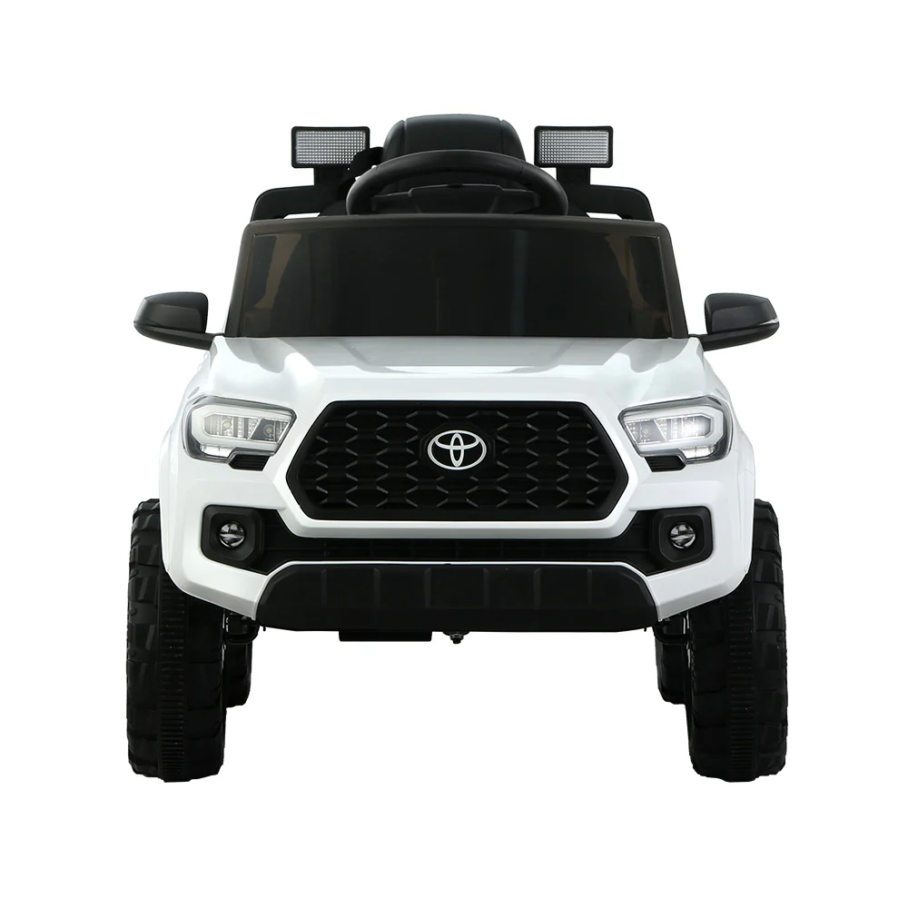 Toyota Ride On Car Kids Electric Toy Cars Tacoma Off Road Jeep 12V Battery - White - Nurns