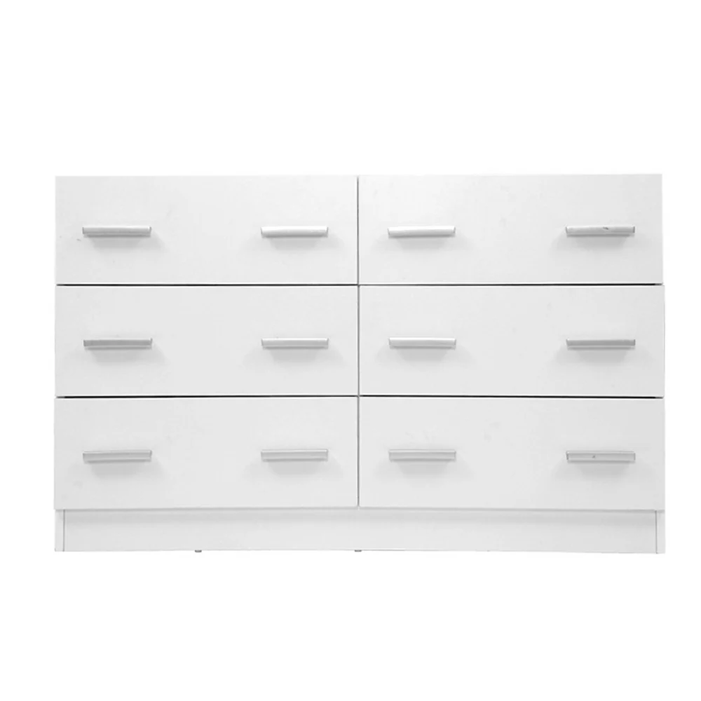 Artiss 6 Chest of Drawers - White - Nurns