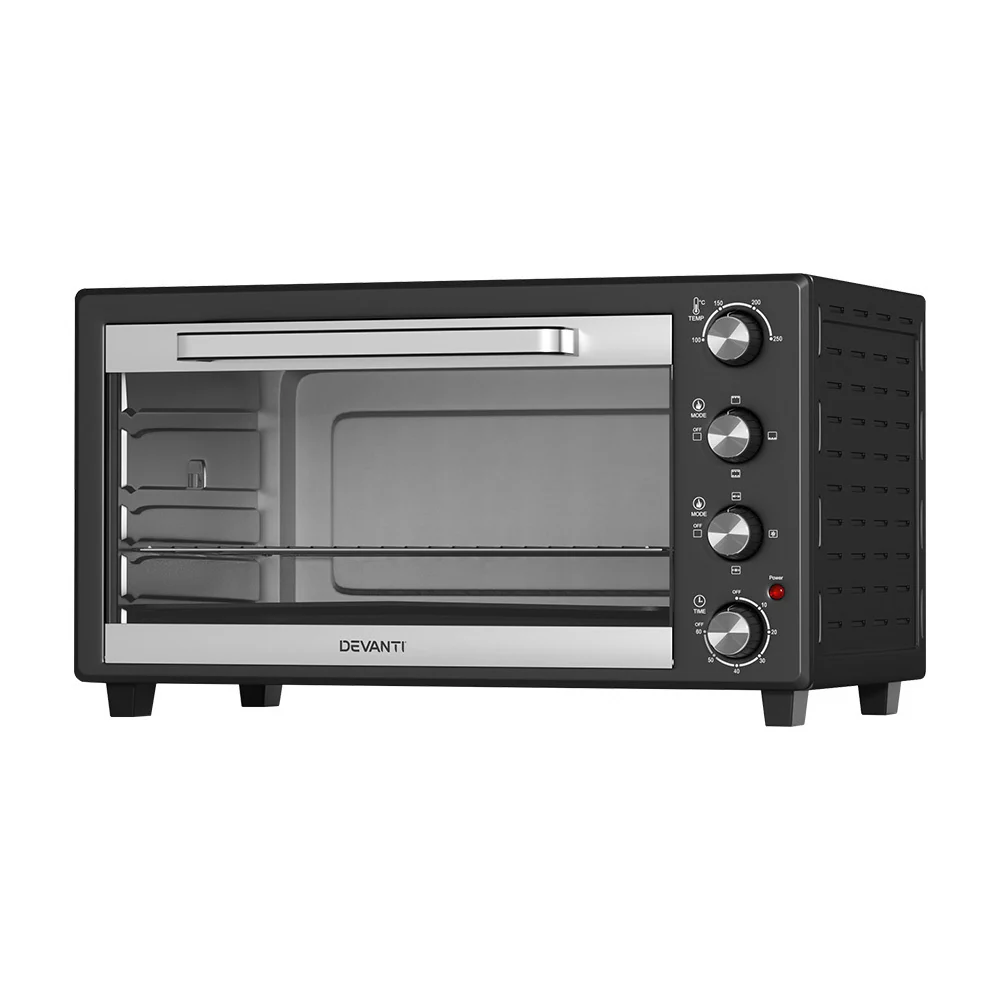 Devanti 45L Convection Oven Electric Fryer Ovens 1800W - Nurns