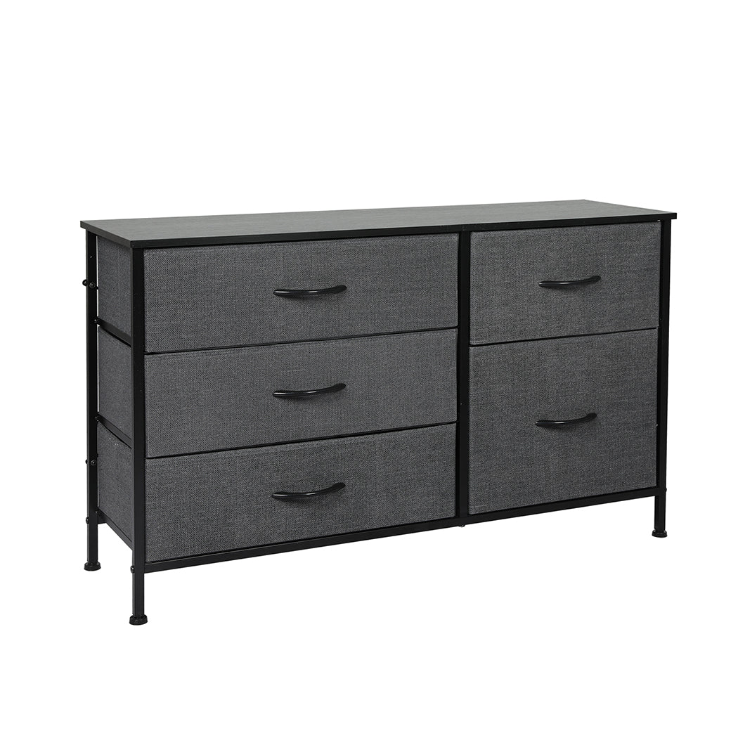 Levede Storage Cabinet Tower Chest Dark Grey - Nurns