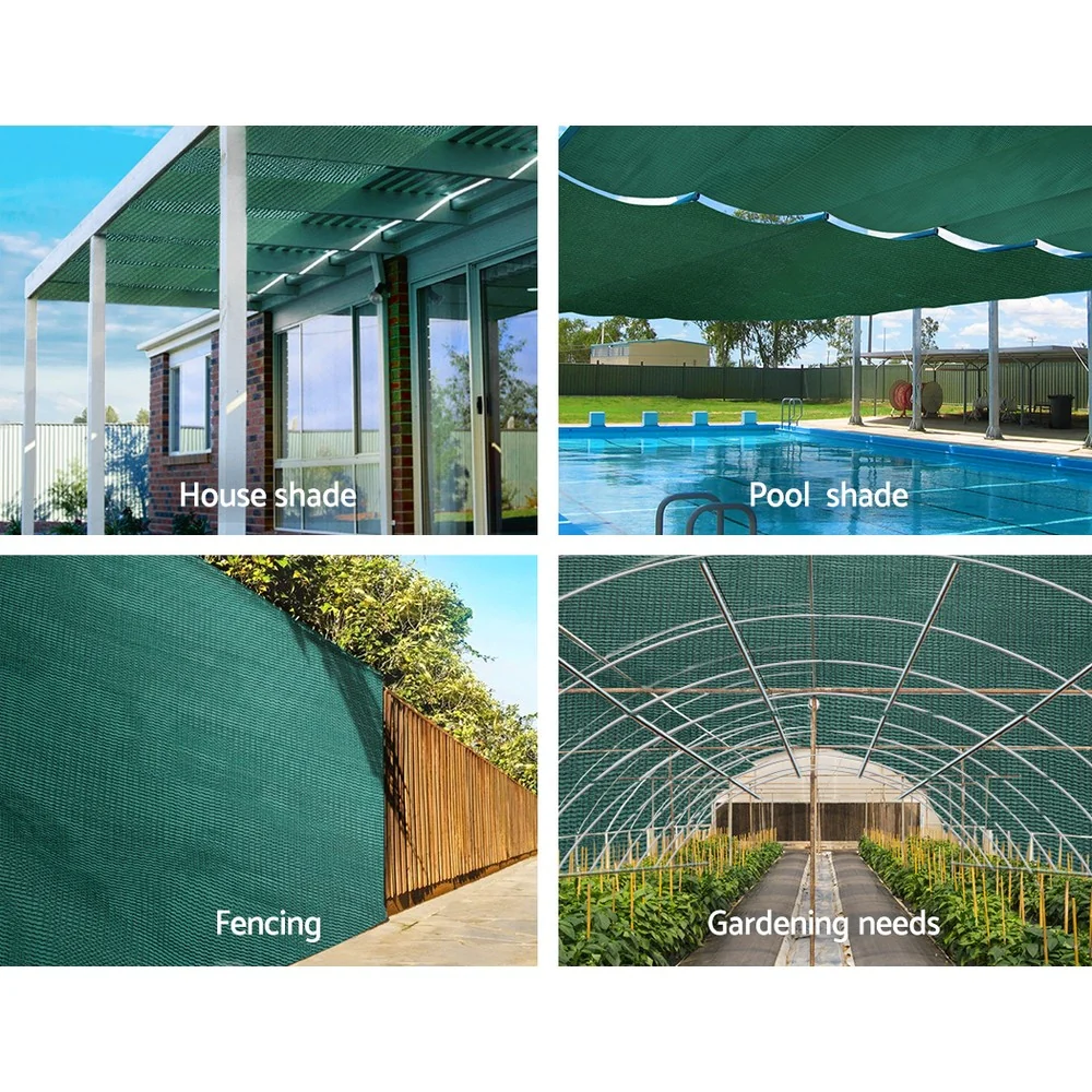 Instahut 30% Shade Cloth 1.83x30m Shade cloth Wide Heavy Duty Green - Nurns