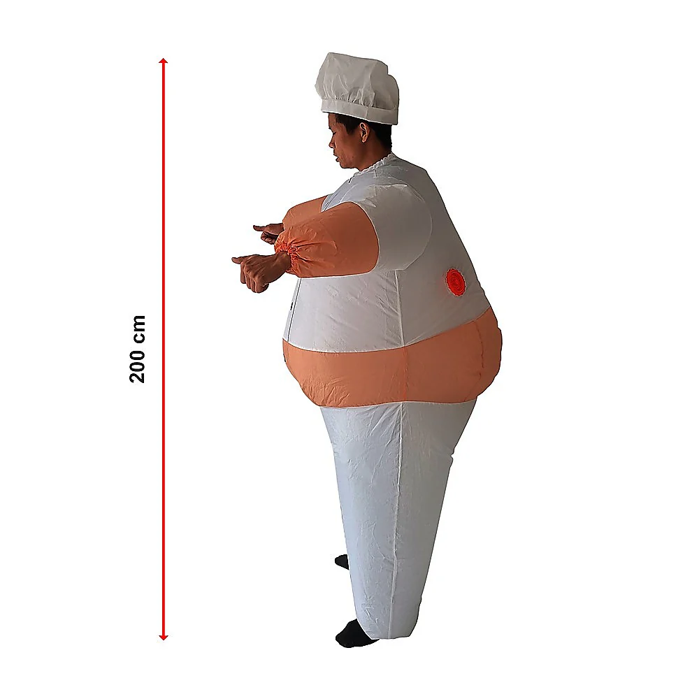 CHEF Fancy Dress Inflatable Suit - Fan Operated Costume - Nurns