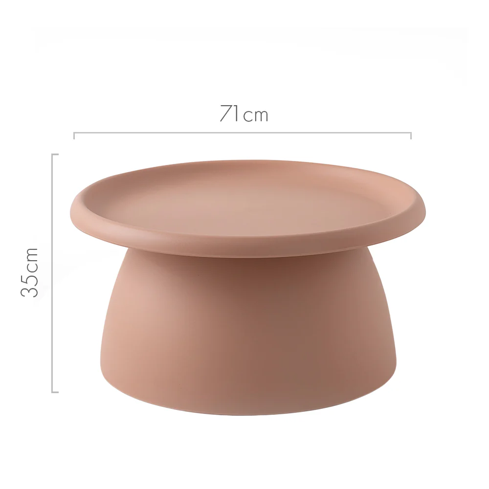 Iliana Coffee Table Round 71cm Plastic - Pink - Nurns