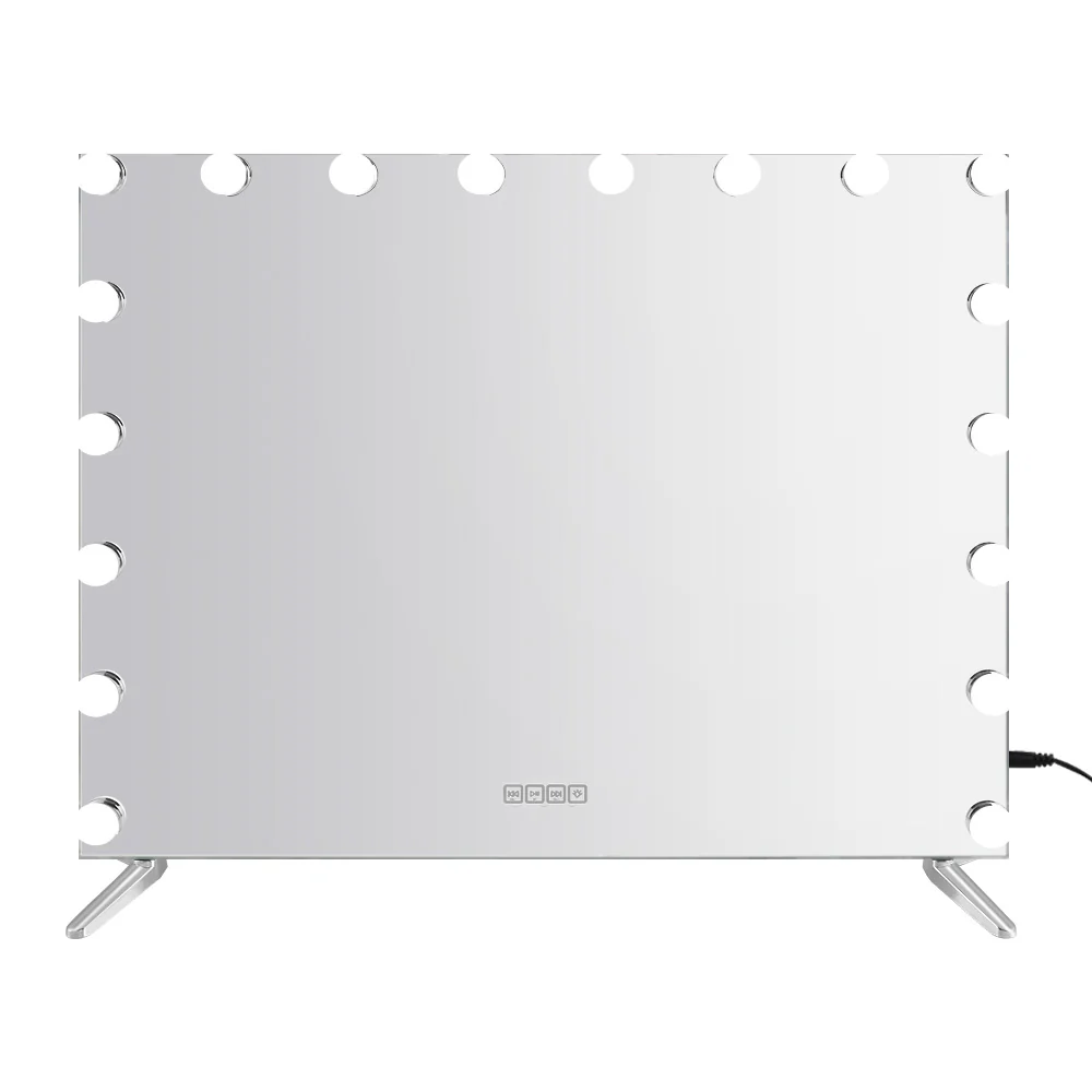 Bluetooth Makeup Mirror 80x65cm Hollywood Vanity with LED Light Wall - Nurns