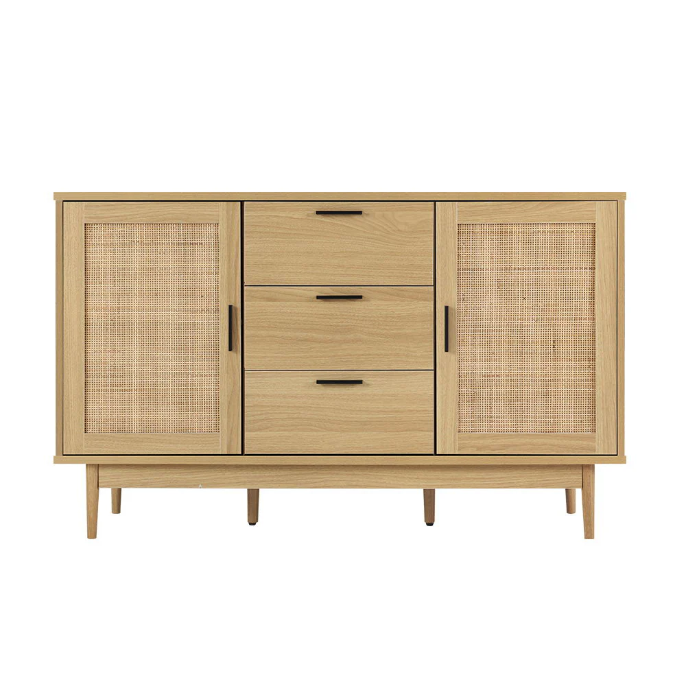 Rowan Rattan Buffet Sideboard - Oak - Nurns