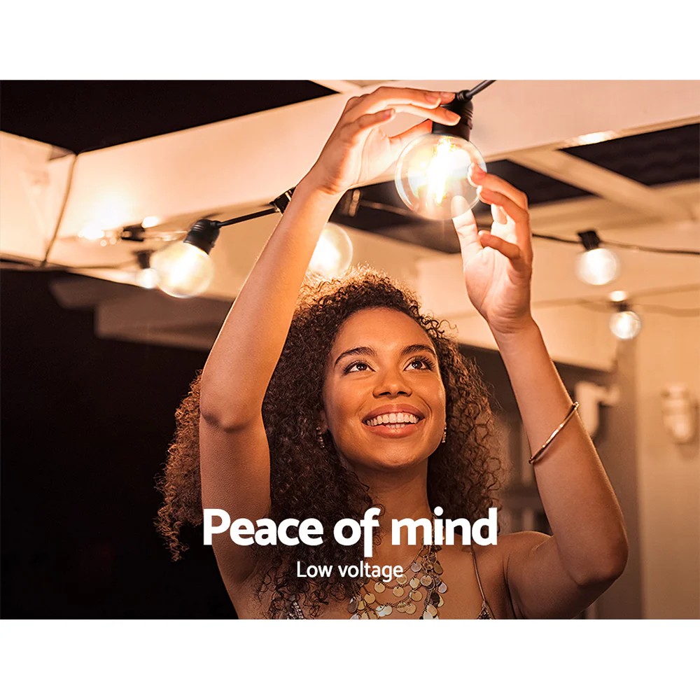 68M 70 LED Bulbs Festoon Lights Sting Lighting Kits Outdoor Party - Warm White - Nurns