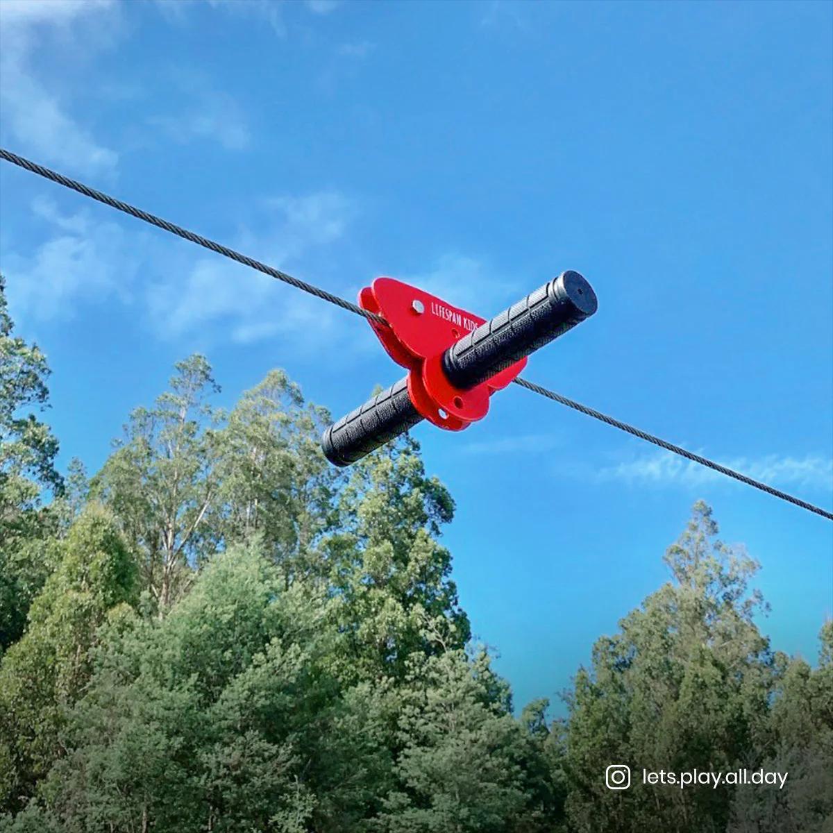 Kids Woomera Flying Fox + Red Monkey Swing - Nurns