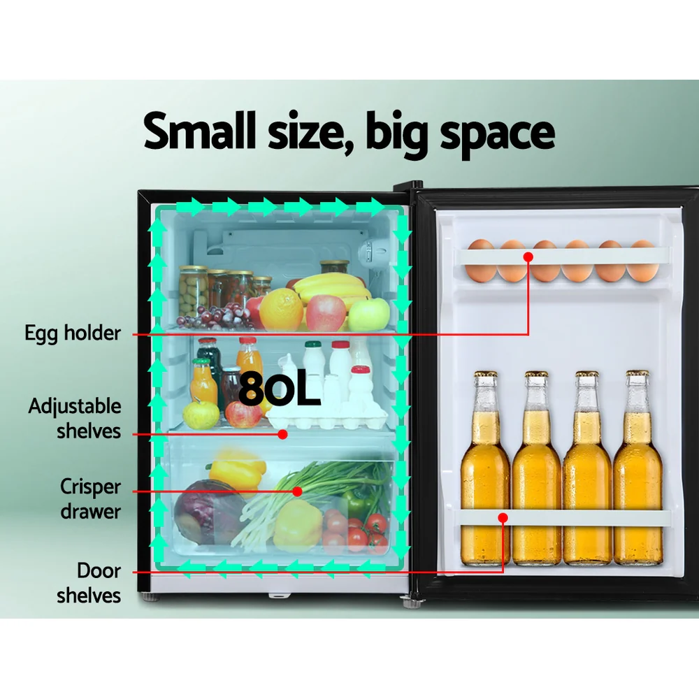 Glacio 80L Portable Fridge Bar Upright 12V/24V/240V Camping Caravan - Nurns