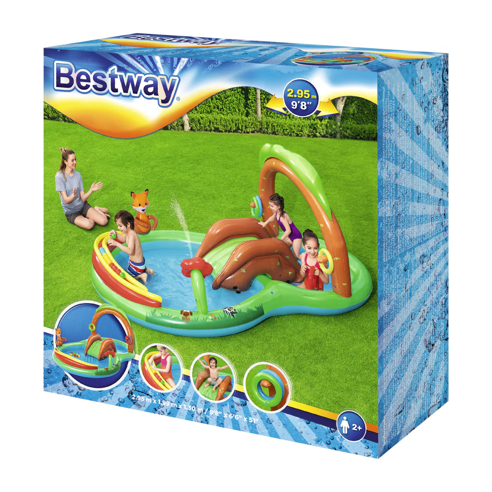 Bestway Kids Pool 295x199x130cm Inflatable Above Ground Swimming Play Pools 111L - Nurns