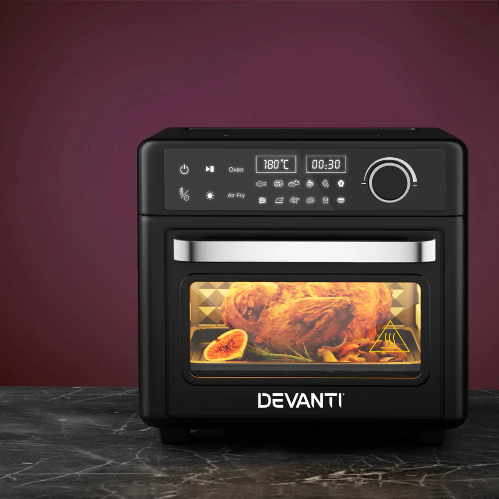 Devanti Air Fryer 15L LCD Fryers Oven - Nurns