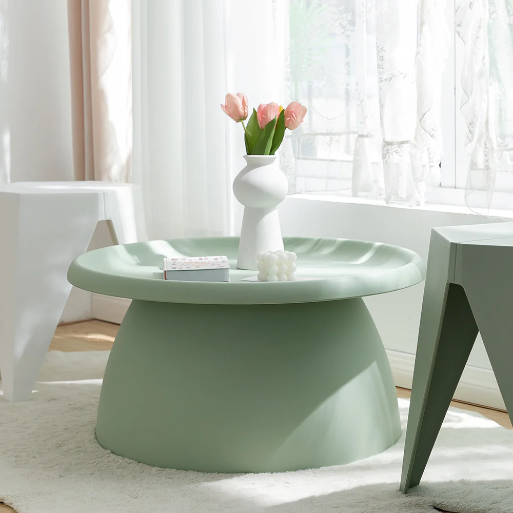 Iliana Coffee Table Round 71cm Plastic - Green - Nurns