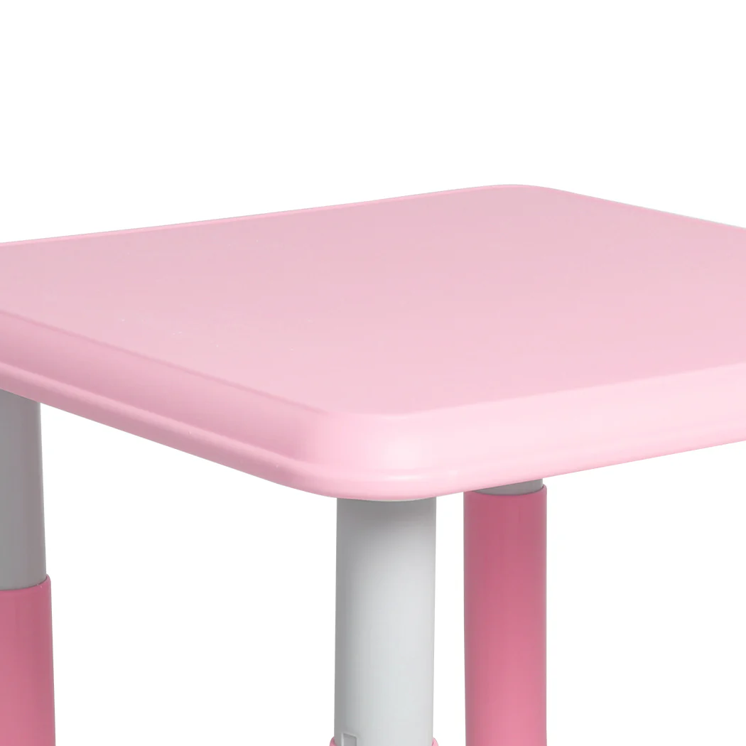 Patsey 3-Piece Kids Table & Chairs Set Children Furniture Toys Play Study Desk - Pink - Nurns