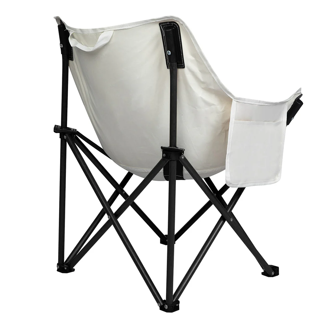 Folding Camping Moon Chair Lightweight - Beige - Nurns
