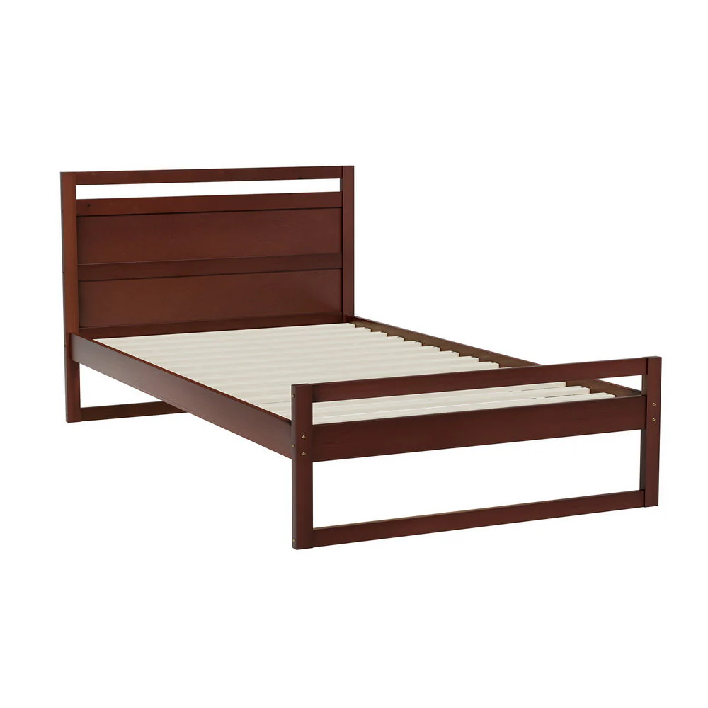 Datolite Bed & Mattress Package with 32cm Mattress - Walnut King Single - Nurns