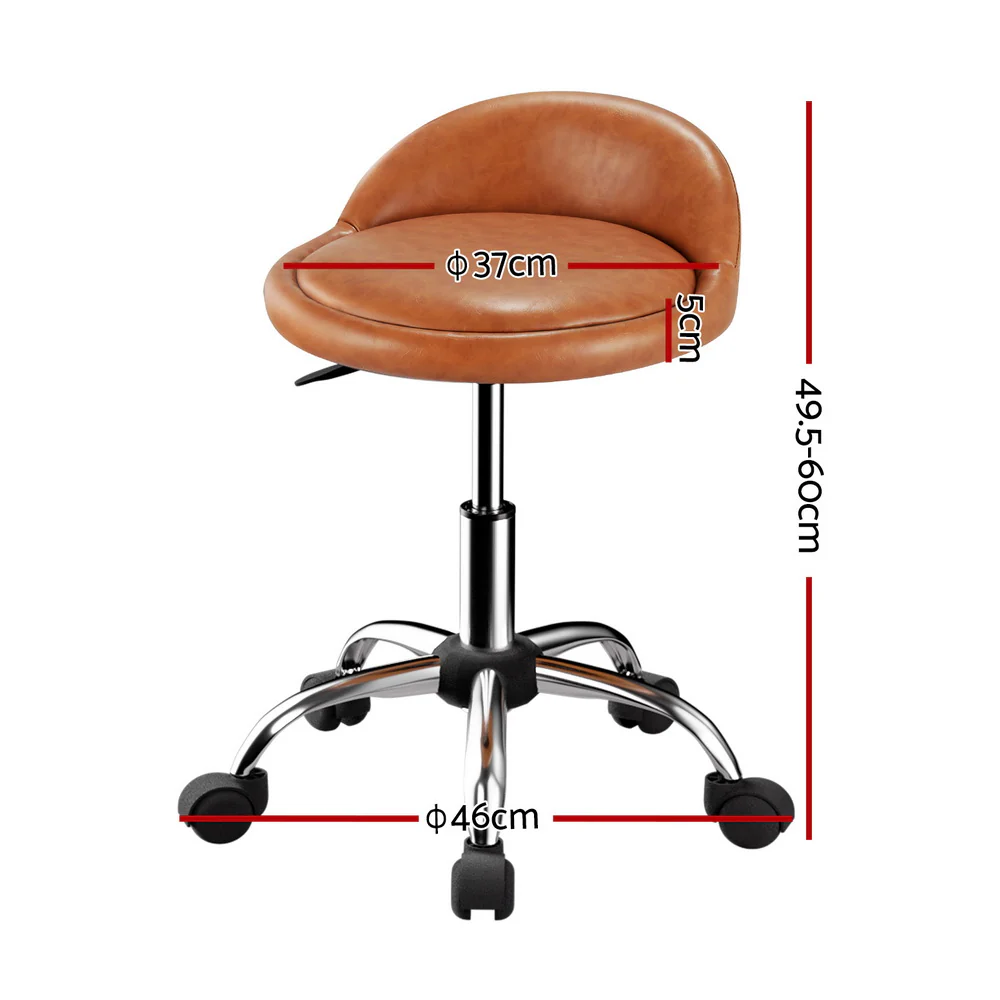 Salon Stool Swivel Chair Backrest Chairs - Nurns