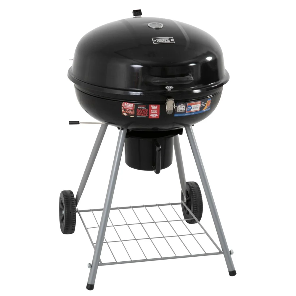 Terry Outdoor BBQ Smoker Portable Charcoal Roaster - Black - Nurns