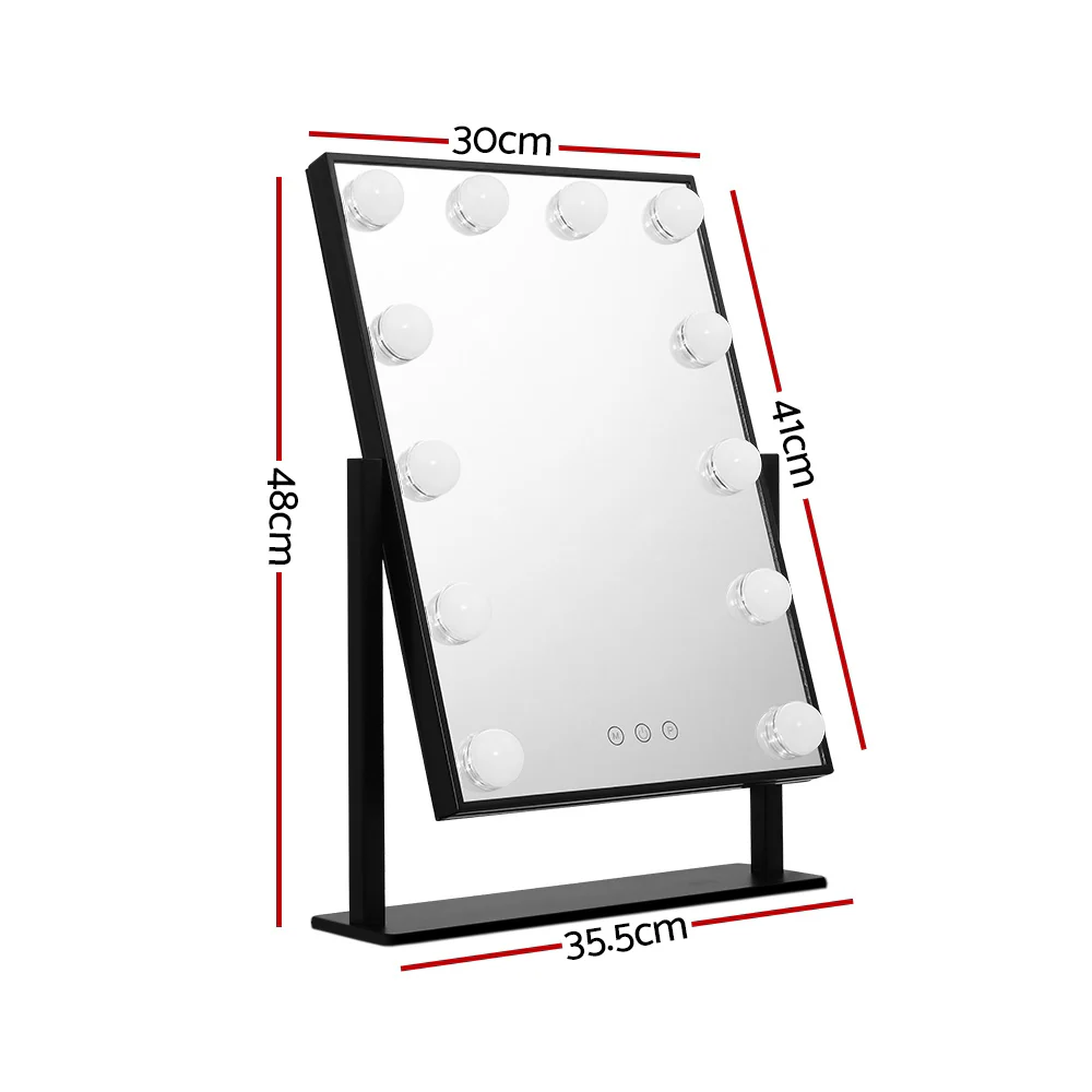 LED Standing Makeup Mirror - Black - Nurns