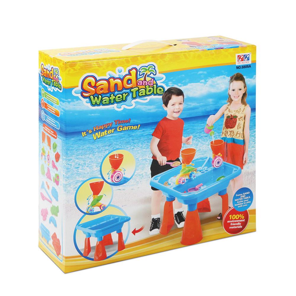 Kids Sandpit Pretend Play Sets Beach Toys Outdoor Sand Water Table Set - Nurns