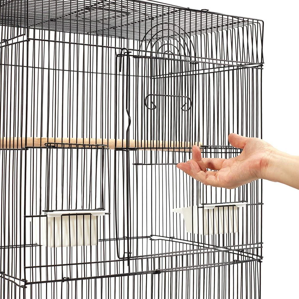 Medium Bird Cage with Perch - Black - Nurns
