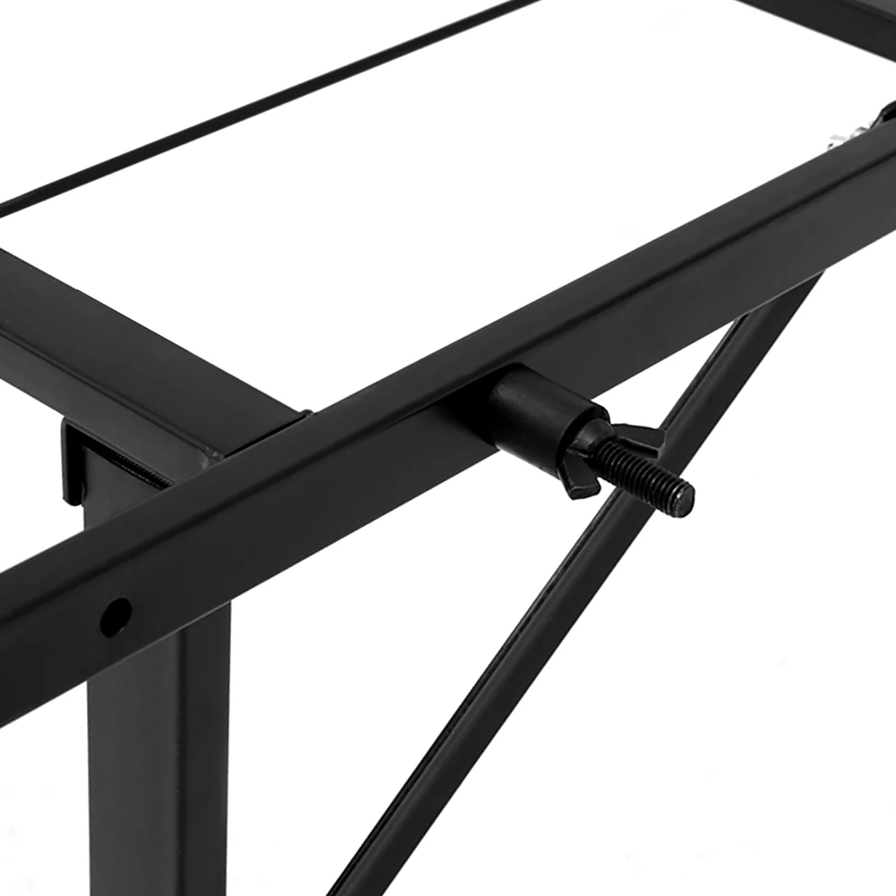 Pisa Foldable Metal Bed Frame - Black King Single - Nurns