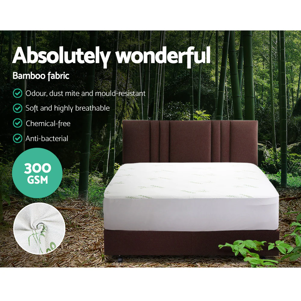 Single Giselle Bedding Mattress Protector Bamboo - Nurns
