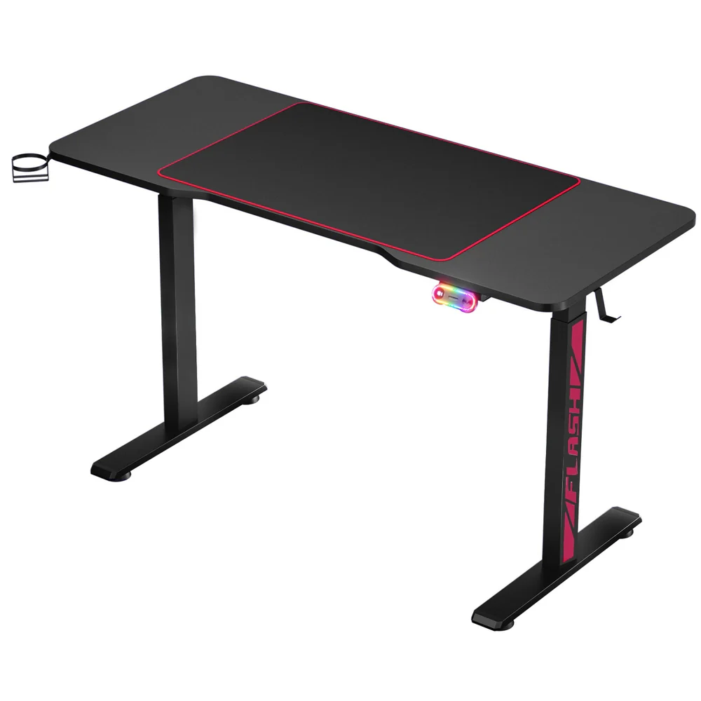 Artiss Gaming Desks Standing Desk Motorised 140cm Black - Nurns