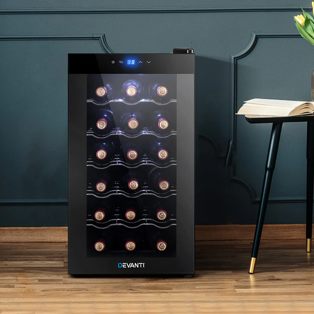 Devanti Wine Fridge Cooler 18 Bottles - Nurns