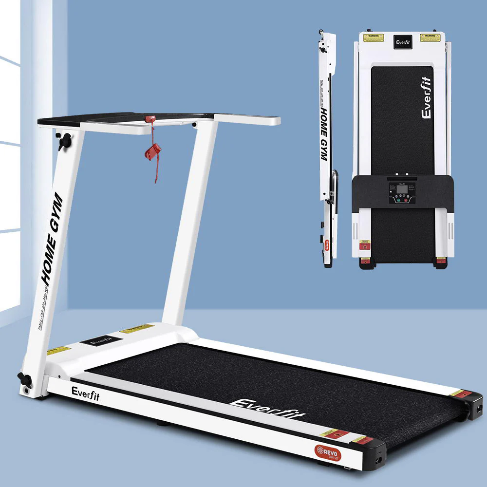 Everfit Treadmill Electric Home Gym Fitness Exercise Fully Foldable 420mm White - Nurns