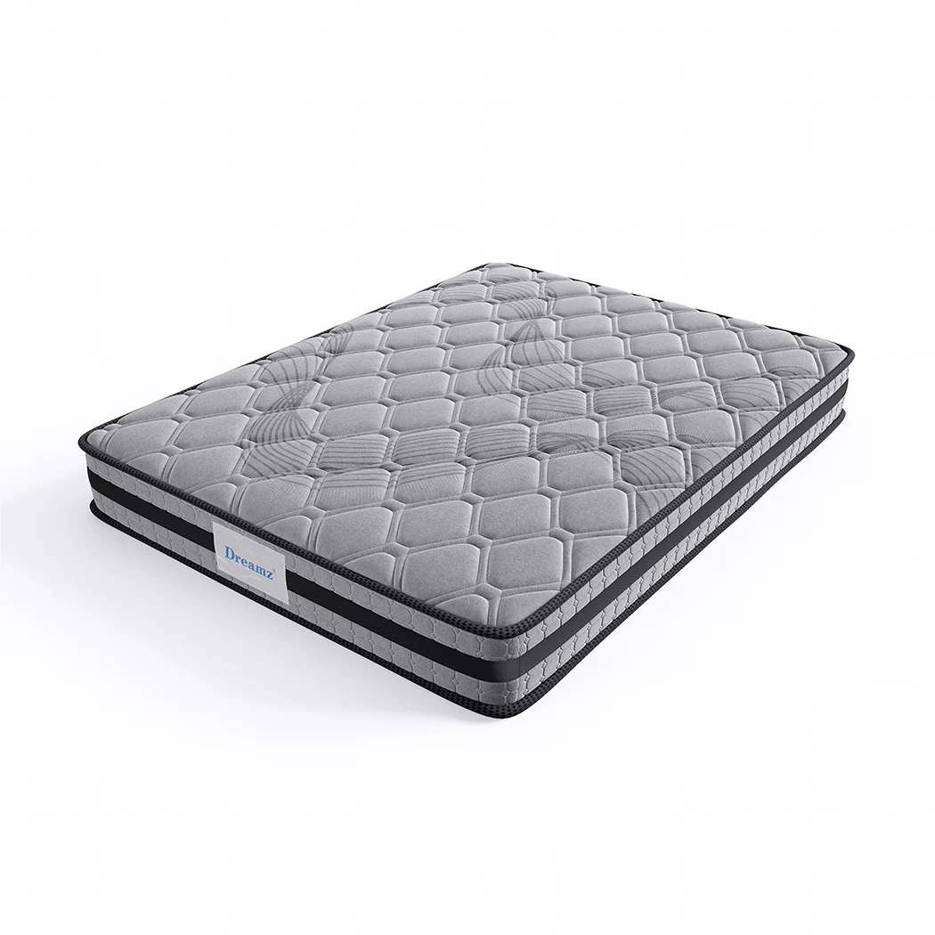 Charlotte 22cm Spring Foam Mattress Medium Firm Dark Grey - King Single - Nurns