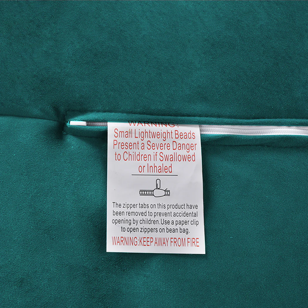 Bean Bag Chair Cover Soft Velvet Home Game Seat Lazy Sofa Cover Large - Nurns