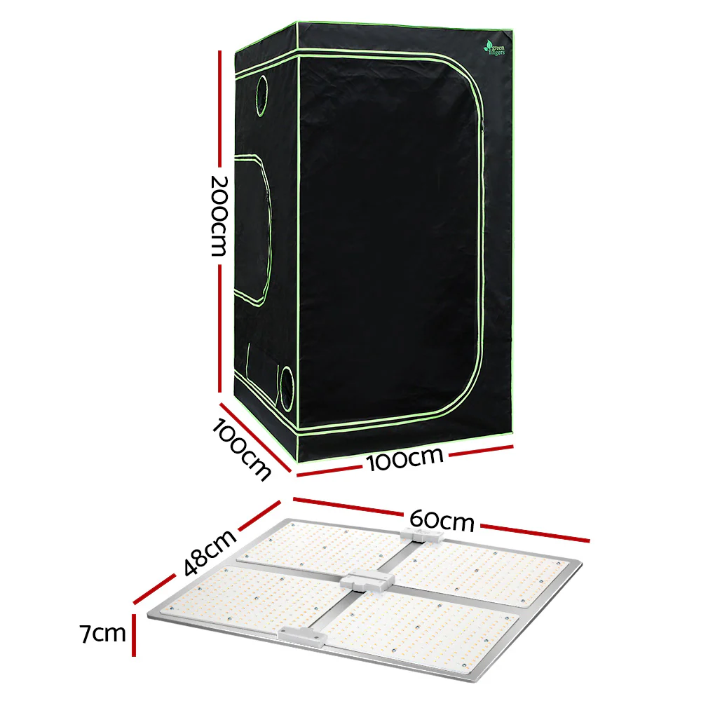 Grow Tent Light Kit 100x100x200CM 4500W LED Full Spectrum - Nurns