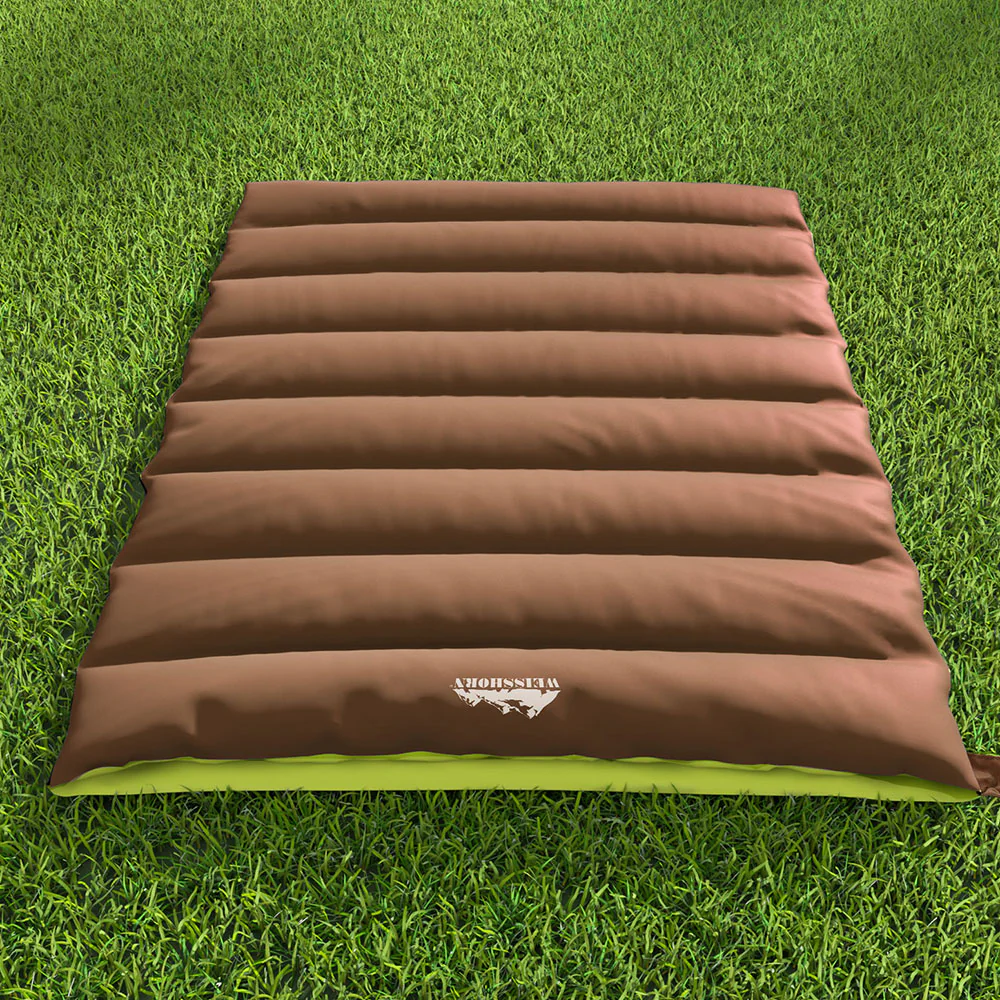 Sleeping Bag Double Bags Thermal Camping Hiking Tent - Brown - Nurns