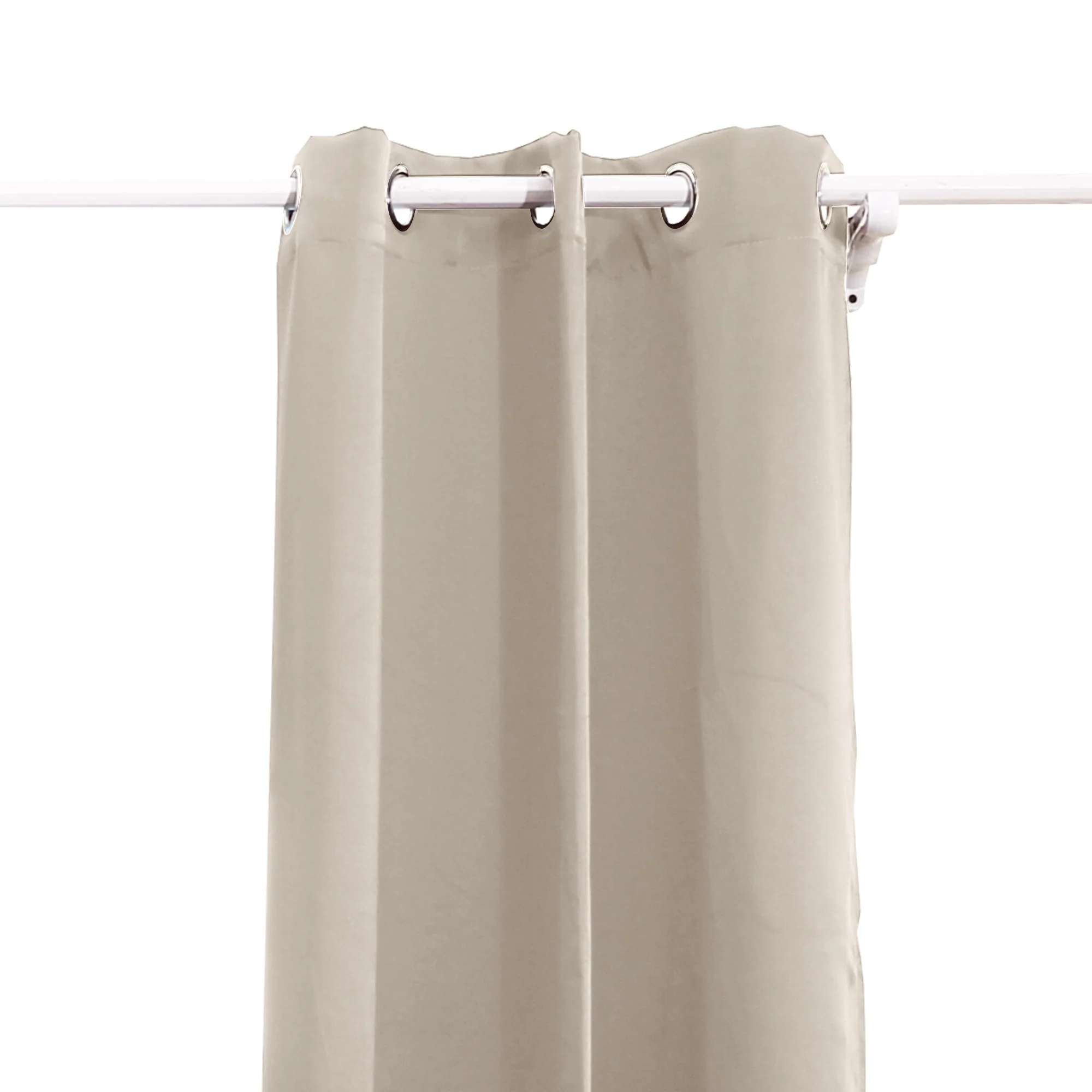 Set of 2 132x213cm Blockout Curtains Panels 3 Layers - Beige - Nurns