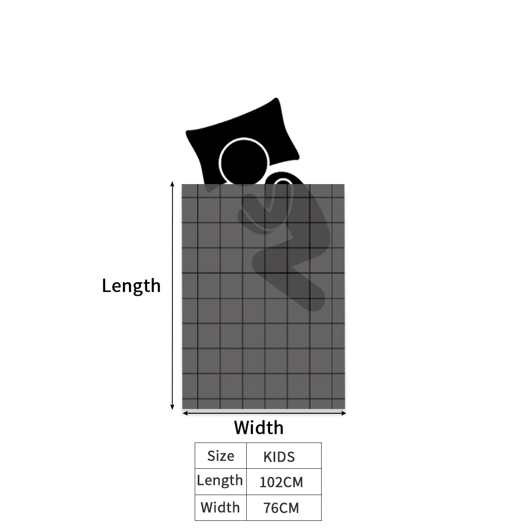 Whalen Weighted Soft Blanket Cover Kids - Blue - Nurns