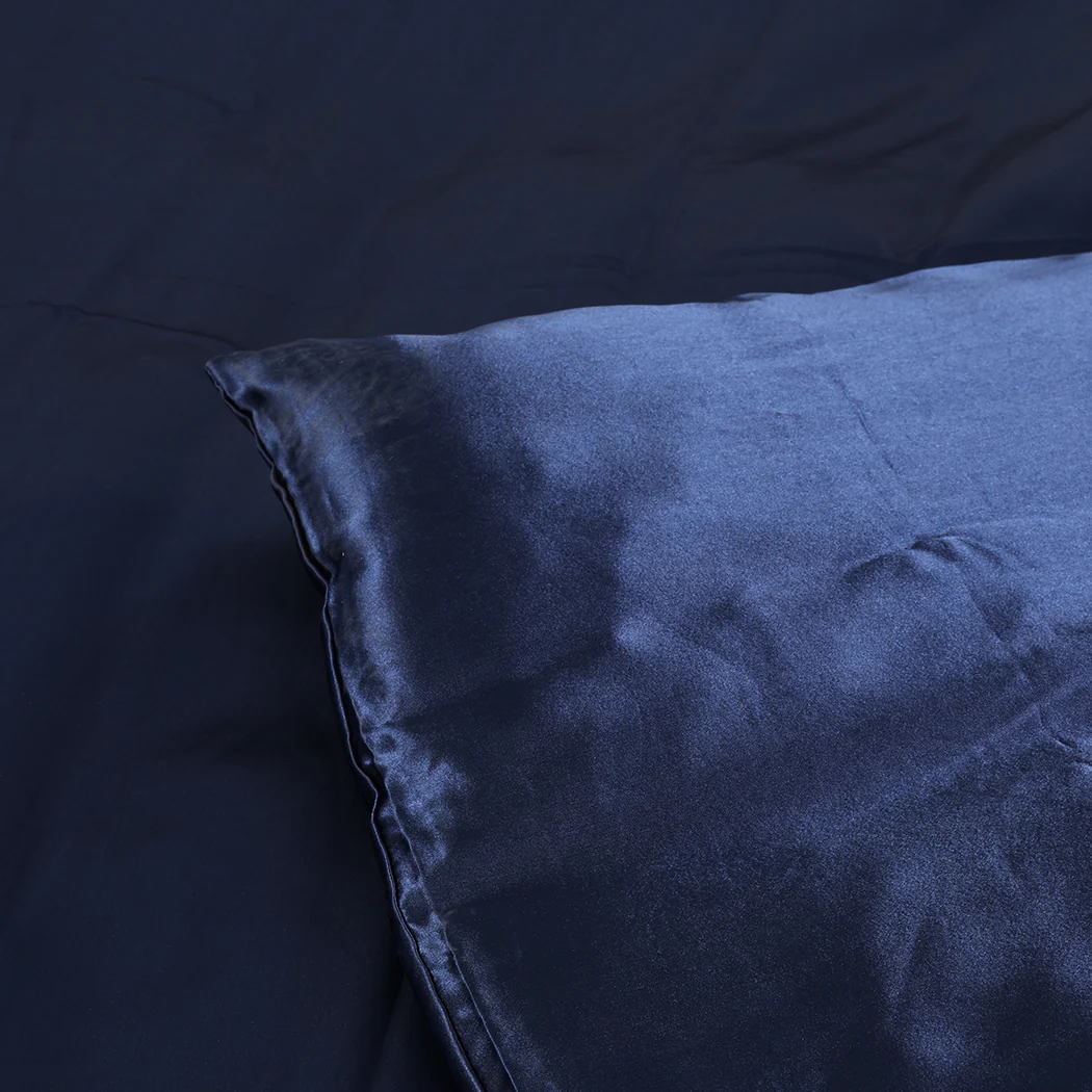 KING Quilt Cover Set Bedspread Pillowcases - Summer Blue - Nurns