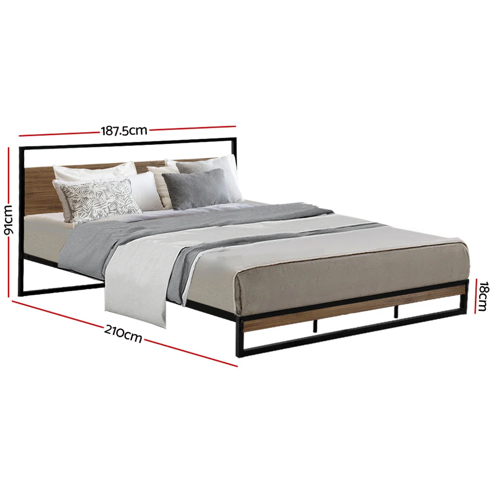 Neptune Bed & Euro Top Mattress Package - Black King - Nurns