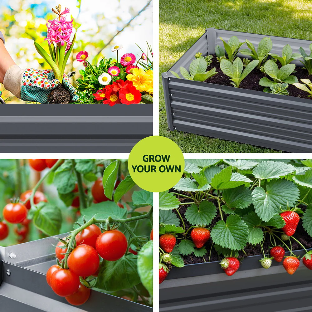 Garden Bed 80x60x30cm Planter Box - Nurns