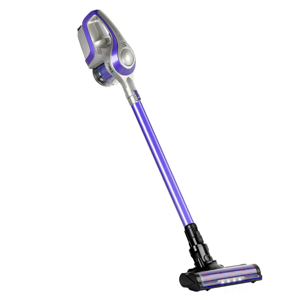 Devanti Stick Vacuum Cleaner Roller Brush Cordless 150W Purple - Nurns