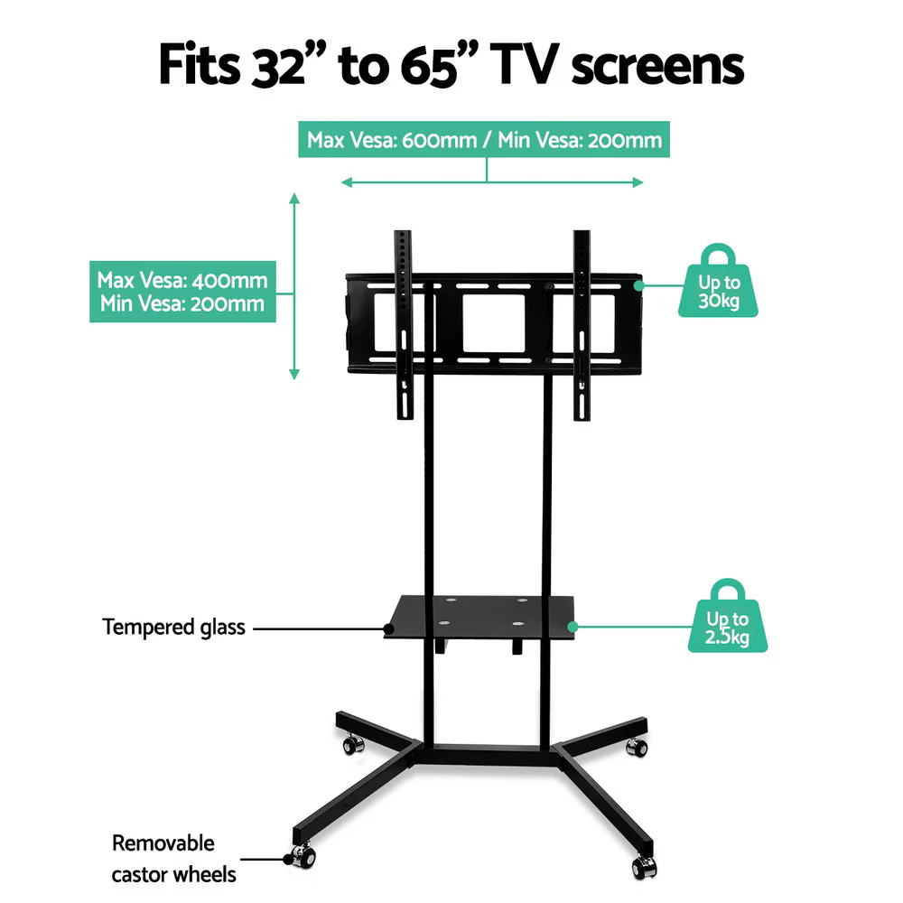 TV Mount on Stand - Black - Nurns