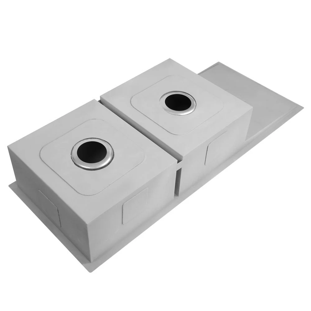 Cefito Kitchen Sink 111X45cm Stainless Steel Basin Double Bowl Silver - Nurns