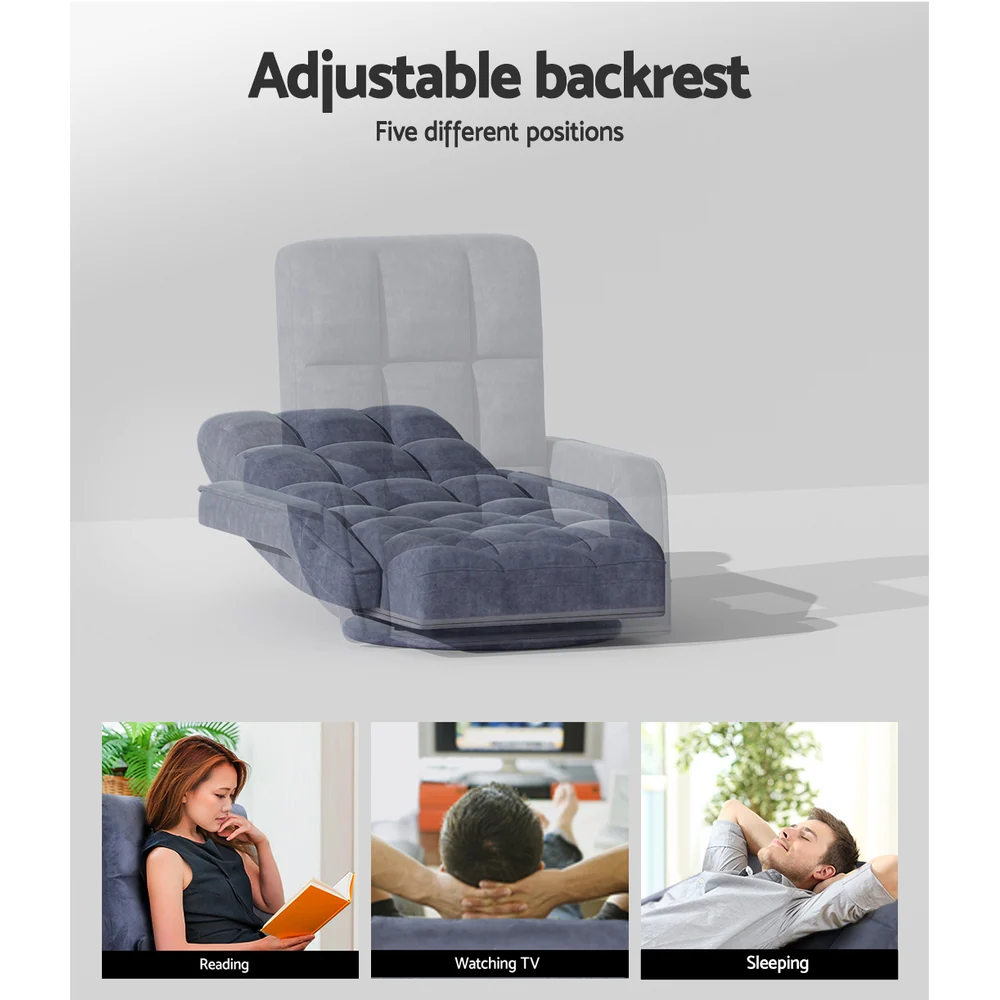 Maria Floor Chair Lounge Sofa Swivel - Charcoal - Nurns