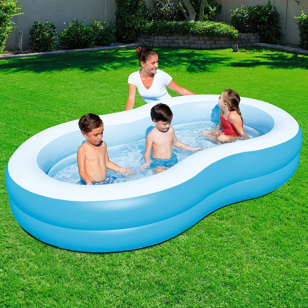 Bestway Kids Pool 262x157x46cm Inflatable Above Ground Swimming Pools 544L - Nurns