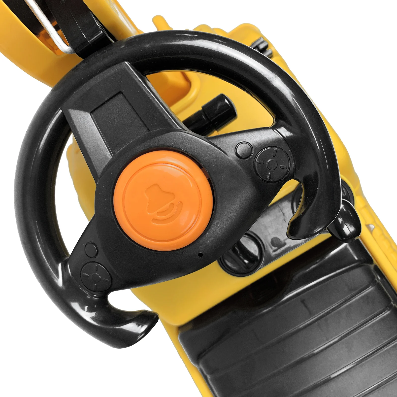 Ride-on Excavator with Dual Operation Levers to Scoop - Yellow - Nurns
