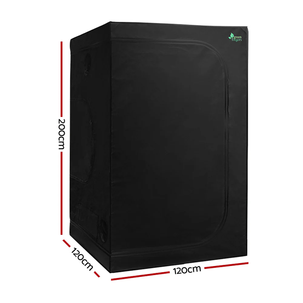 Grow Tent 120x120x200CM Hydroponics Kit Indoor Grow System Black - Nurns