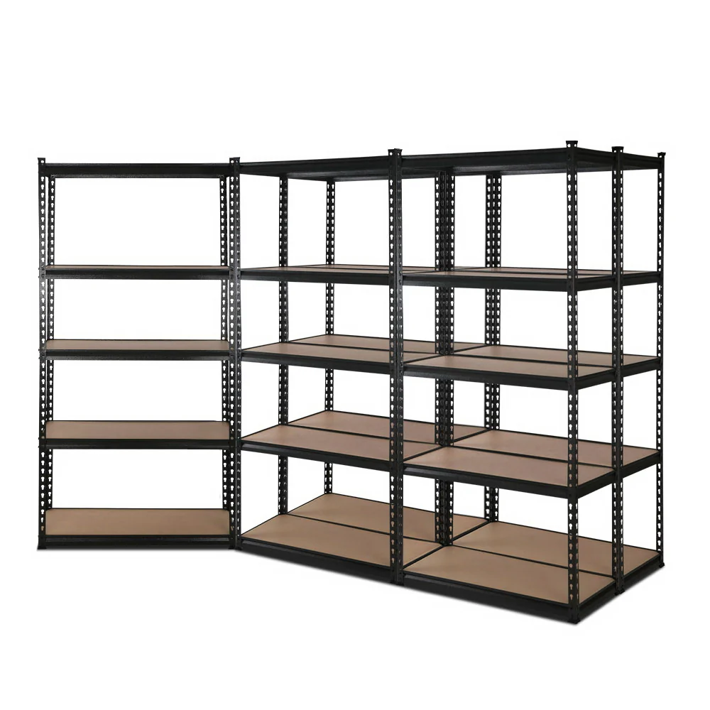 Giantz 5x1.8M Garage Shelving Warehouse Rack Pallet Racking Storage Shelve Black - Nurns