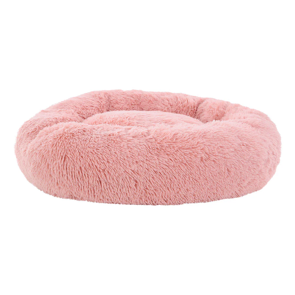 LARGE Dog Beds Pet 90cm Calming Soft Plush - Pink - Nurns